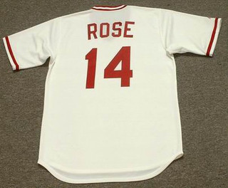 PETE ROSE Cincinnati Reds 1975 Home Majestic Baseball Throwback Jersey