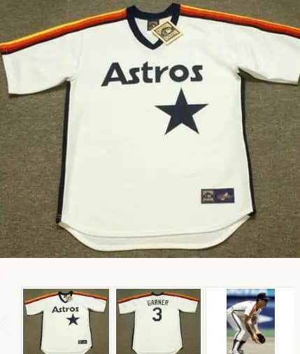 PHIL GARNER Houston Astros 1986 Majestic Cooperstown Throwback Baseball Jersey
