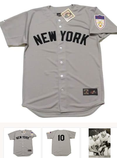 PHIL RIZZUTO New York Yankees 1951 Majestic Cooperstown Throwback Away Jersey
