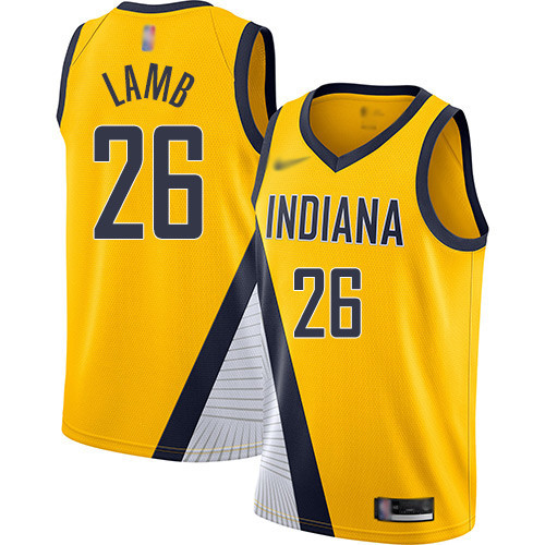 Pacers #26 Jeremy Lamb Gold Basketball Swingman Statement Edition 2019 2020 Jersey