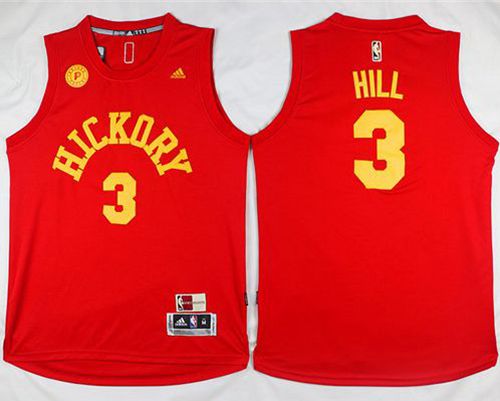 Pacers #3 George Hill Red Hardwood Classics Stitched NBA Jersey