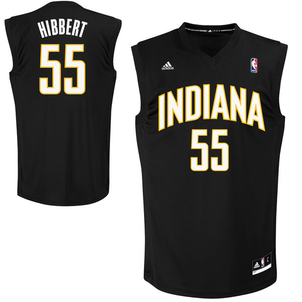 Pacers 35 Roy Hibbert Black Fashion Replica Jersey