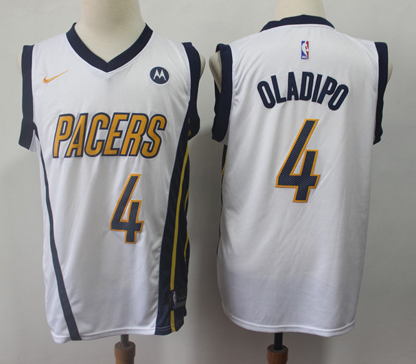 Pacers 4 Victor Oladipo White 2018-19 Earned Edition Nike Swingman Jersey