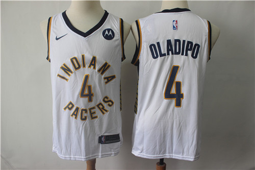 Pacers 4 Victor Oladipo White Nike Swingman Jersey