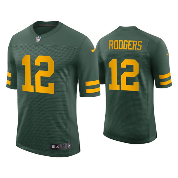 Packers #12 Aaron Rodgers Alternate Green Vapor Limited Jersey