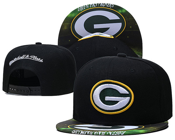 Packers Black Snapback Hat --LH