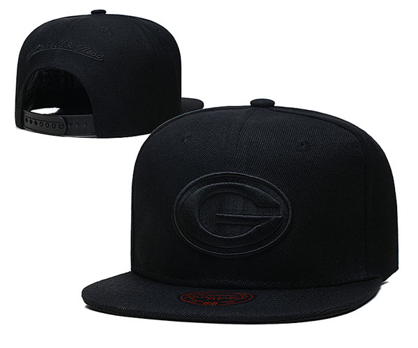 Packers Black Snapback Hat -LH