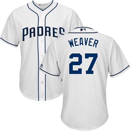 Padres #27 Jered Weaver White Cool Base Stitched Youth MLB Jersey