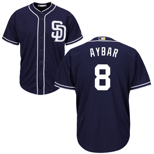 Padres #8 Erick Aybar Navy Blue New Cool Base Stitched Baseball Jersey