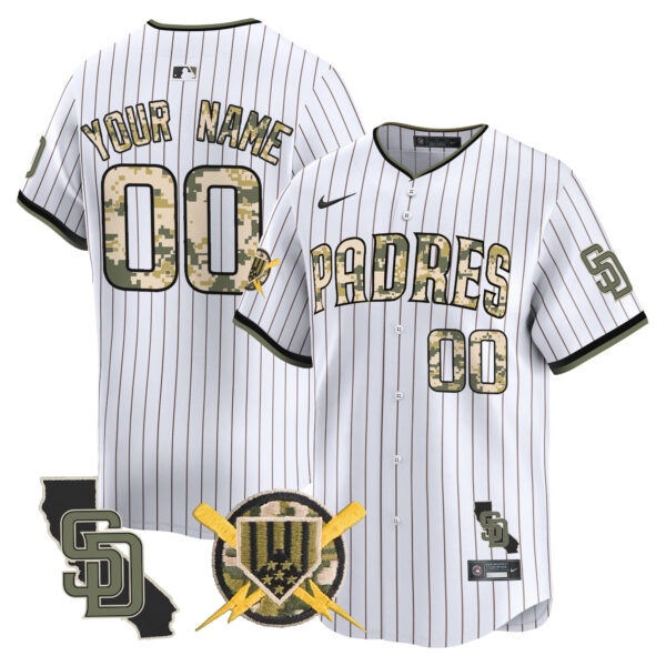 Padres Armed Forces Day Vapor Premier Limited Custom Jersey – All    Stitched