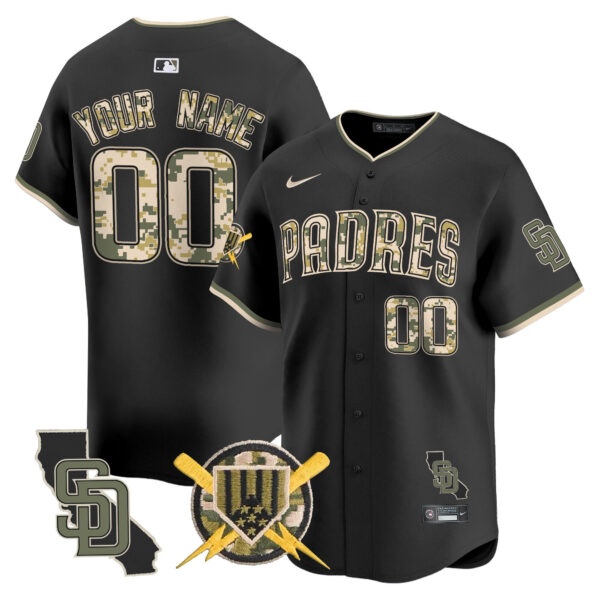 Padres Armed Forces Day Vapor Premier Limited Custom Jersey – All  Stitched