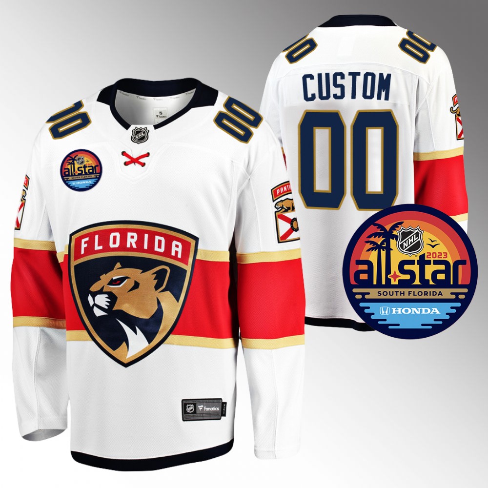 Panthers #00 Custom White 2023 NHL All-Star Jersey