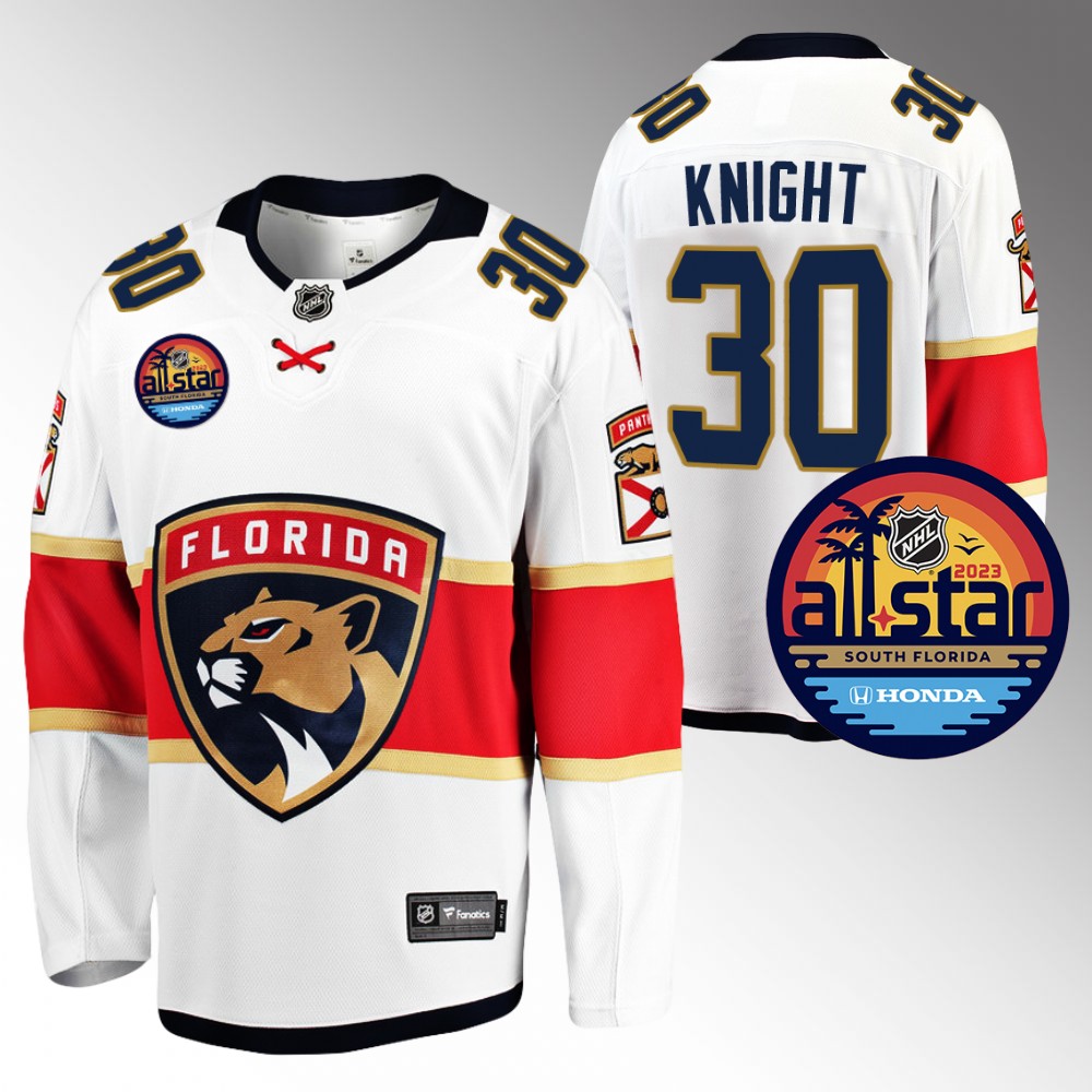 Panthers #30 Spencer Knight White 2023 NHL All-Star Jersey
