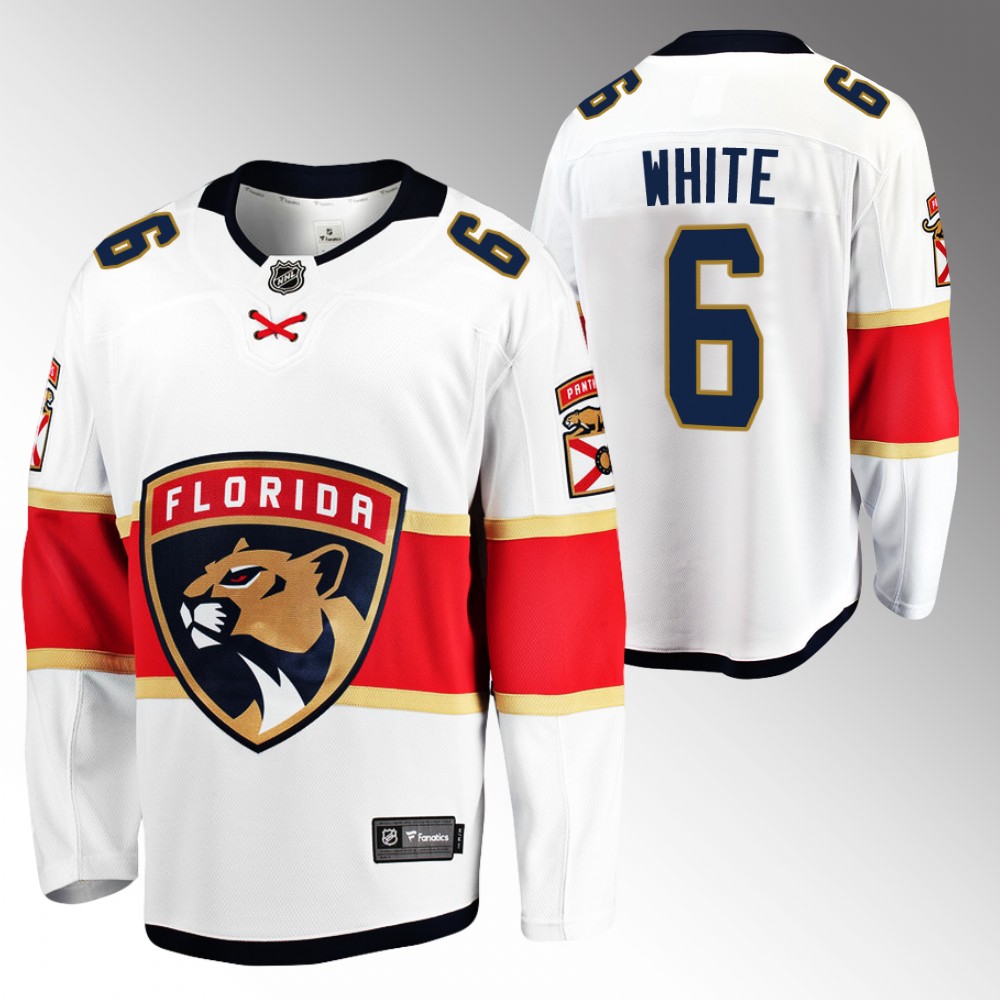 Panthers #6 Colin White White Away Jersey
