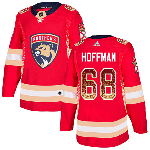 Panthers #68 Mike Hoffman Red Home Authentic Drift Fashion Stitched Hockey Jersey