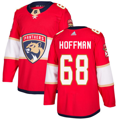 Panthers #68 Mike Hoffman Red Home Authentic Stitched Hockey Jersey