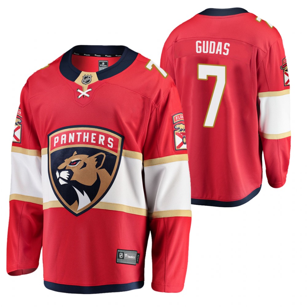 Panthers #7 Radko Gudas Red 2020-21 Home Jersey