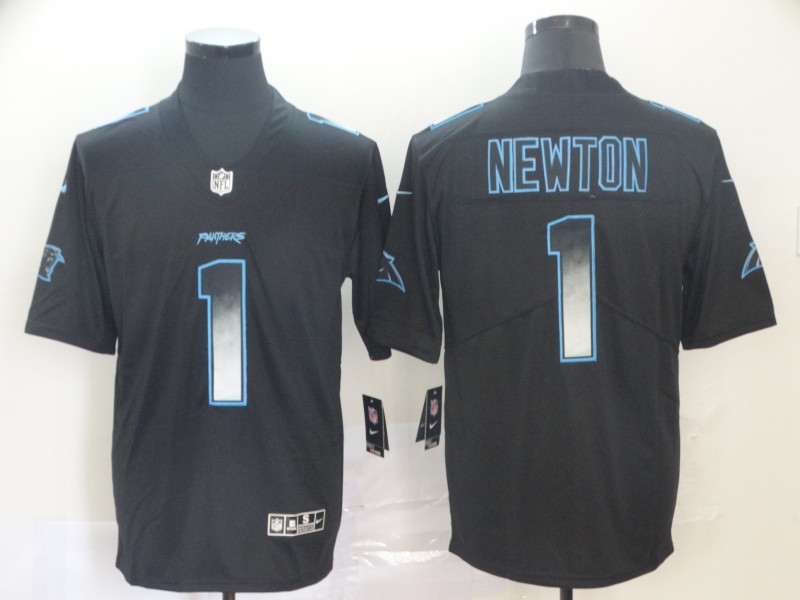 Panthers 1 Cam Newton Black Arch Smoke Vapor Untouchable Limited Jersey