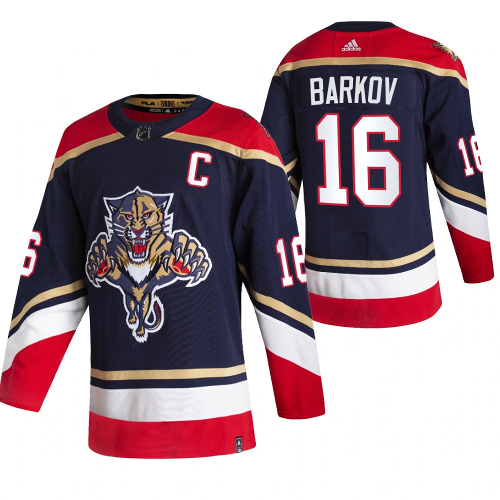 Panthers 2021 Reverse Retro #16 aleksander barkov Navy Jersey Authentic
