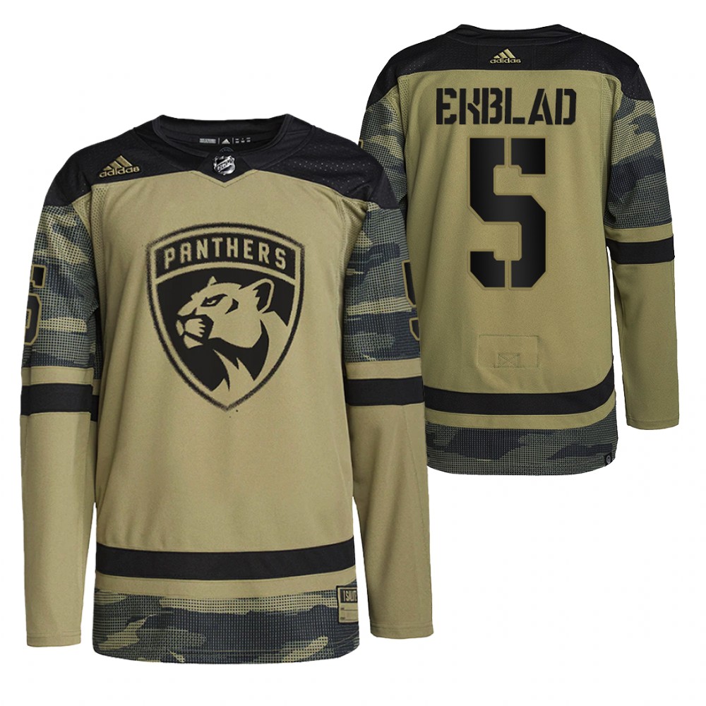 Panthers Aaron Ekblad Military Appreciation Camo Practice Jersey