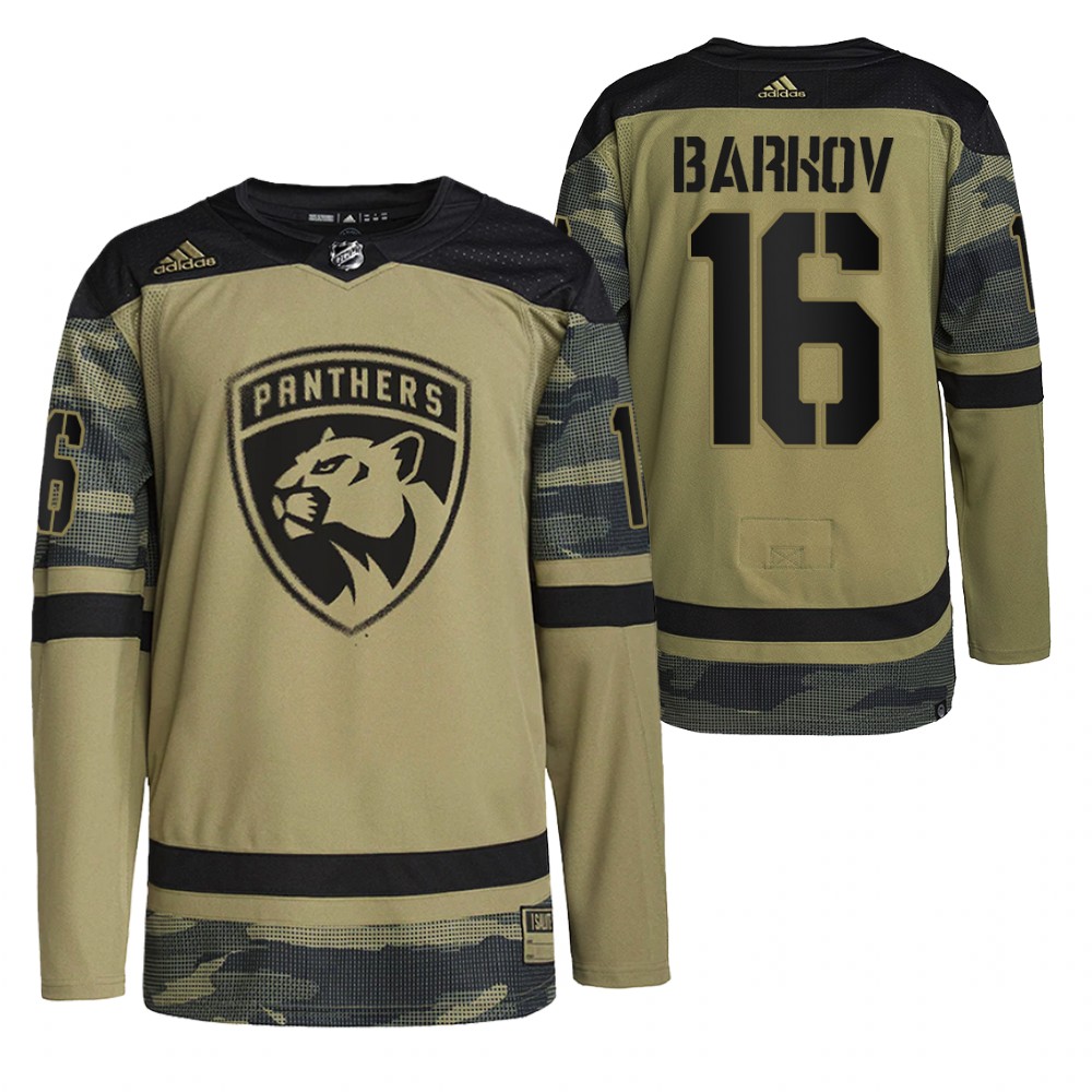 Panthers Aleksander Barkov Military Appreciation Camo Practice Jersey