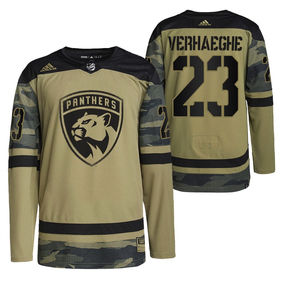 Panthers Carter Verhaeghe Military Appreciation Camo Practice Jersey