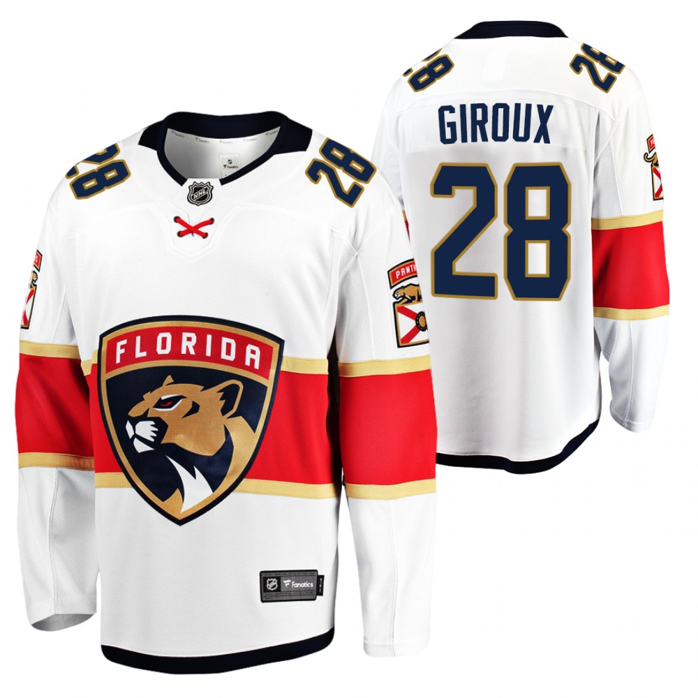 Panthers Claude Giroux #28 White Away 2022 Jersey