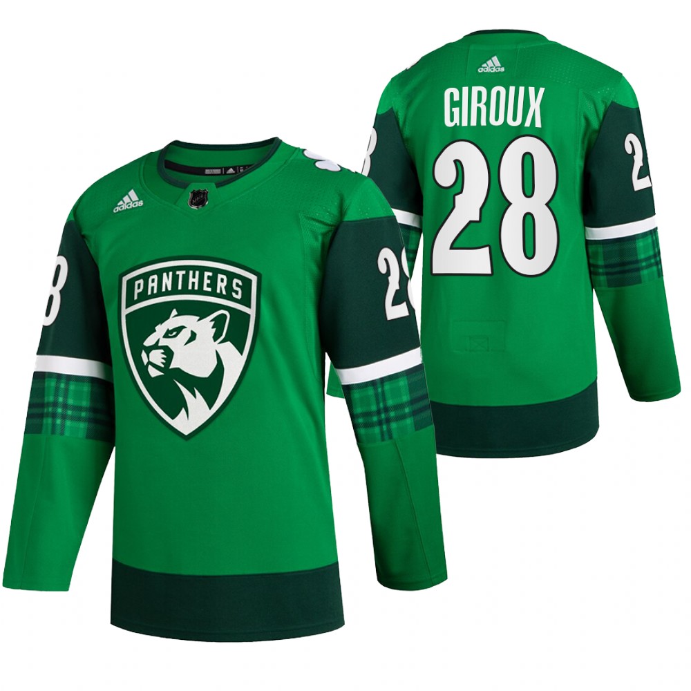 Panthers Claude Giroux 2022 St. Patrick Green Authentic Jersey