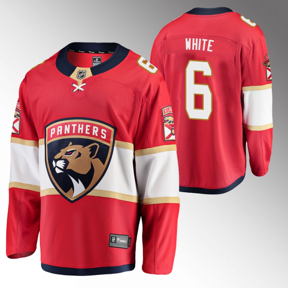 Panthers Colin White Jersey Home Red Breakaway Player Men