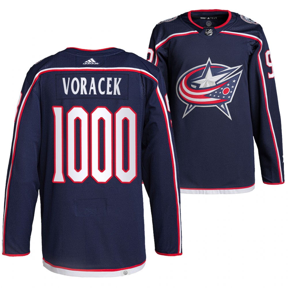 Panthers Jakub Voracek 1000 Career Games Navy Commemorative Edition Jersey
