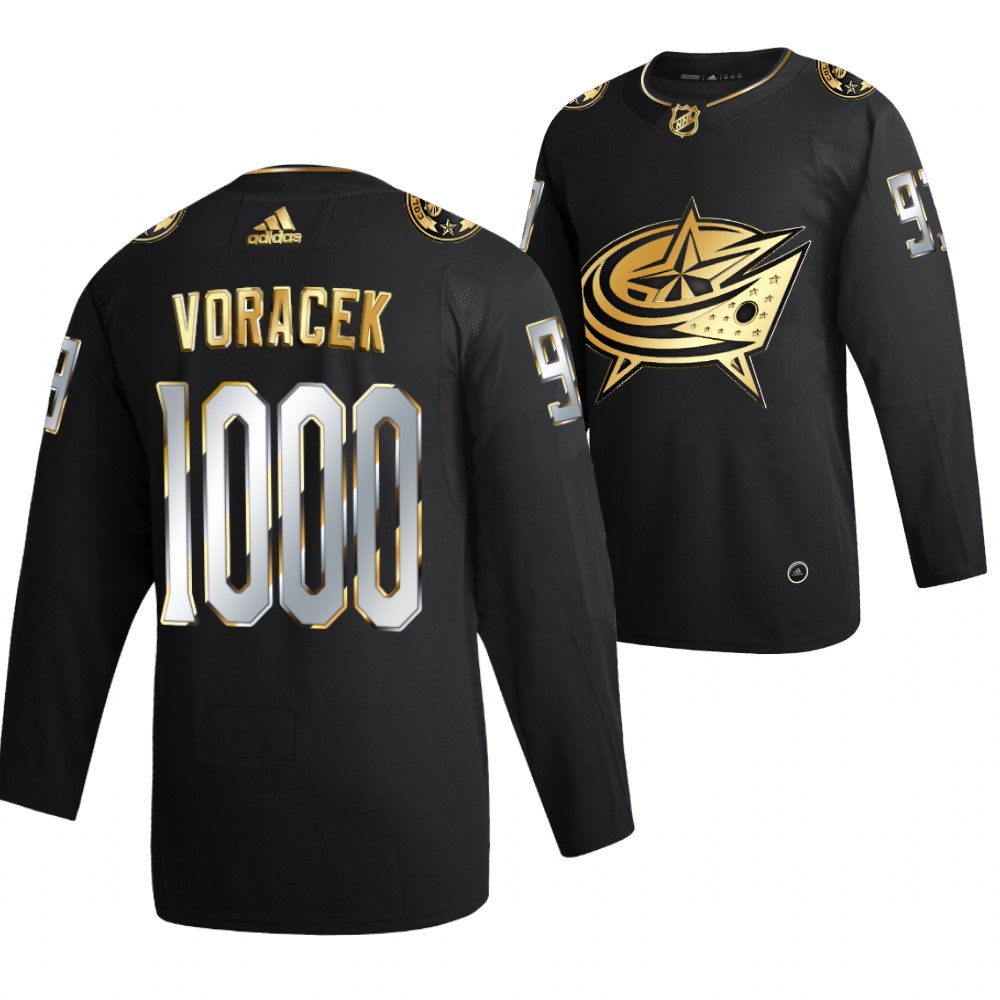 Panthers Jakub Voracek 1000th Game Milestone Black Golden Edition Jersey