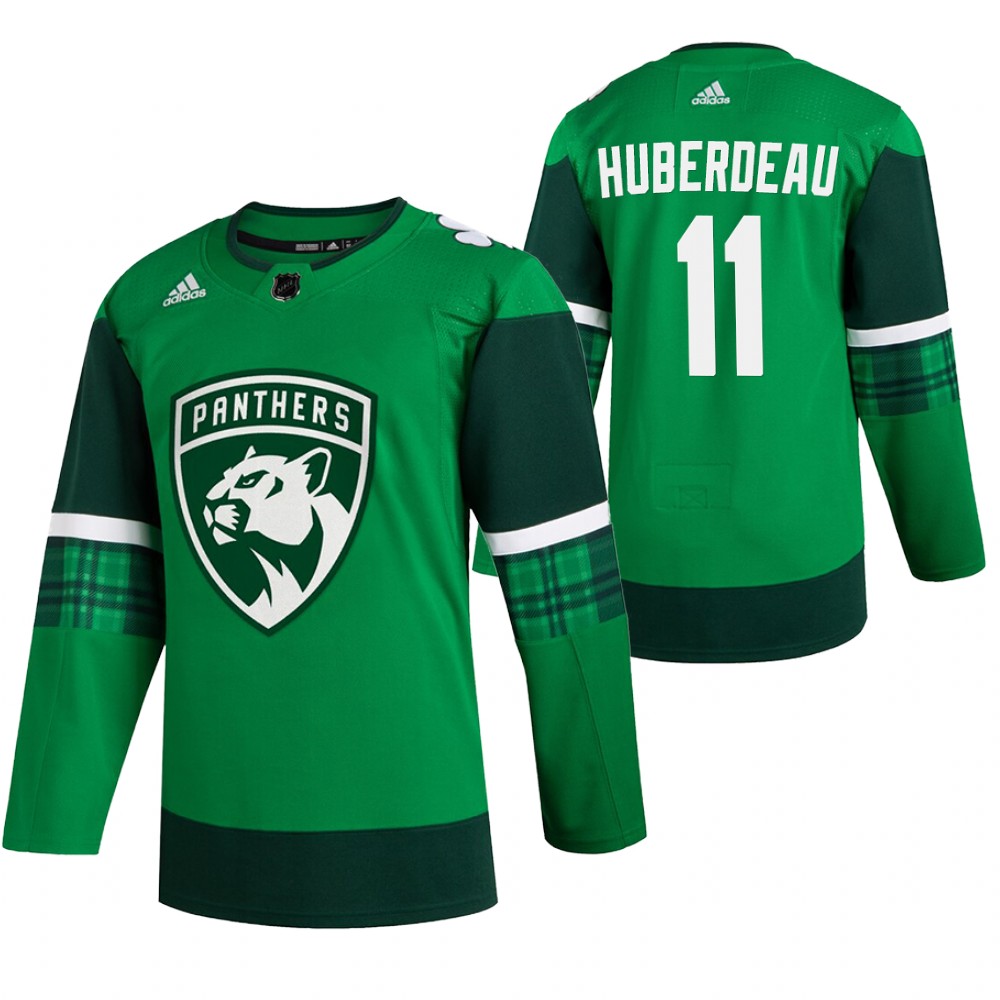 Panthers Jonathan Huberdeau 2020 St. Patrick's Day Green #11 Jersey Authentic Player