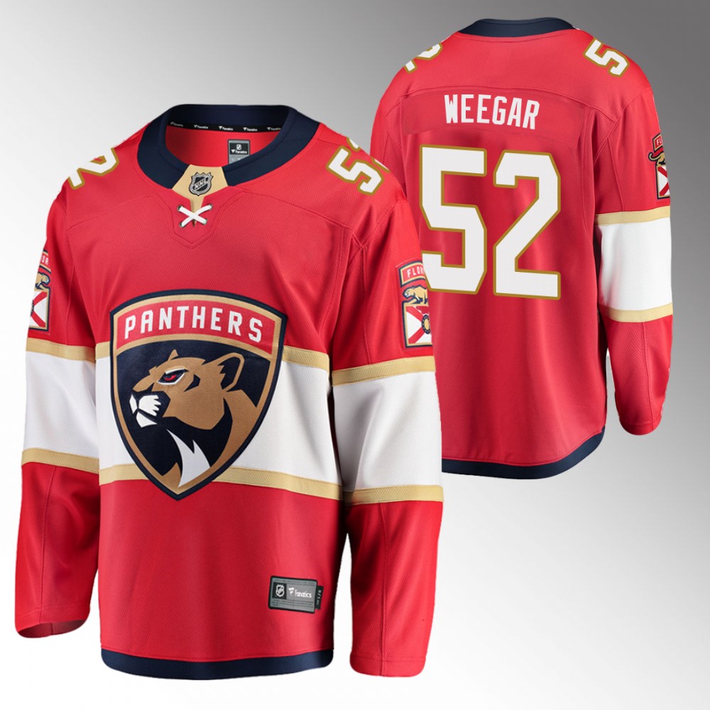 Panthers MacKenzie Weegar Jersey Home Red Breakaway Player Men