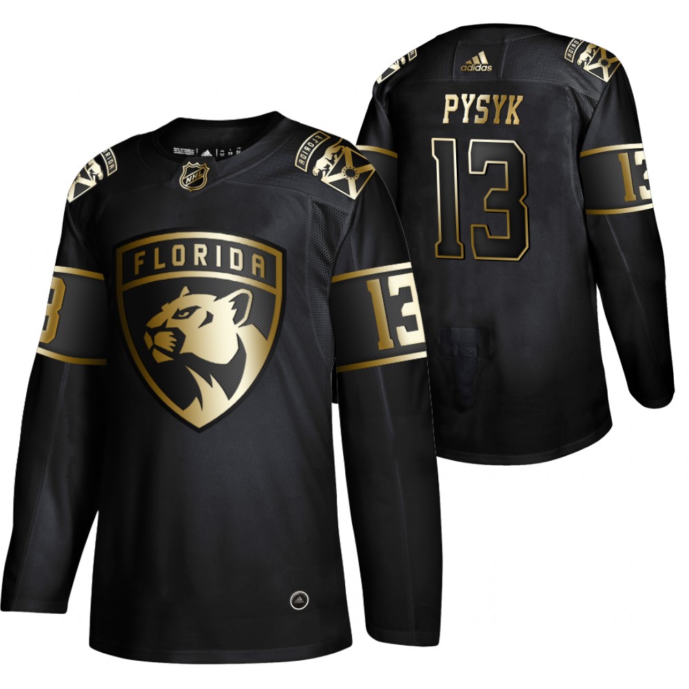 Panthers Mark Pysyk Black Golden Edition Authentic Jersey