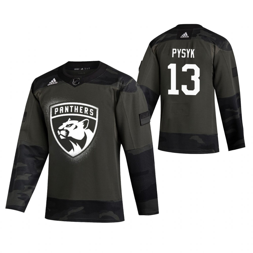 Panthers Mark Pysyk Camo 2019 Veterans Day Authentic Men's Jersey