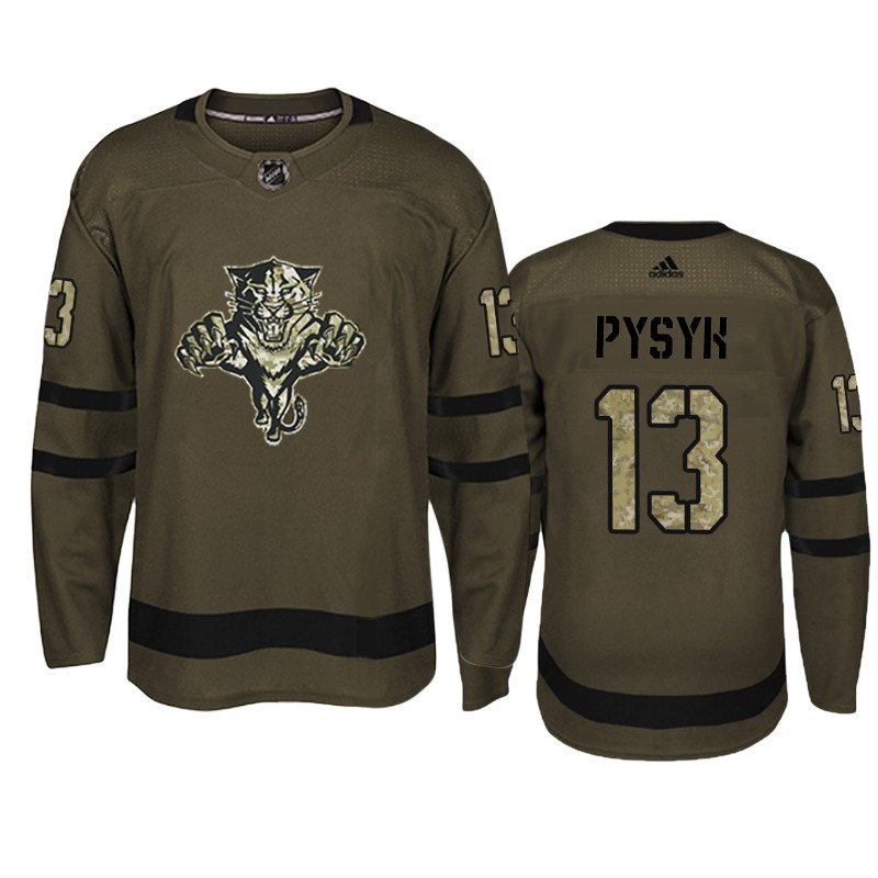 Panthers Mark Pysyk Camo Military Jersey