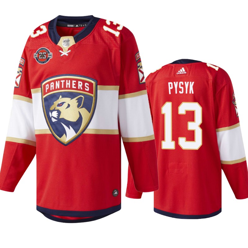 Panthers Mark Pysyk Red Commemorative 25th Anniversary Jersey