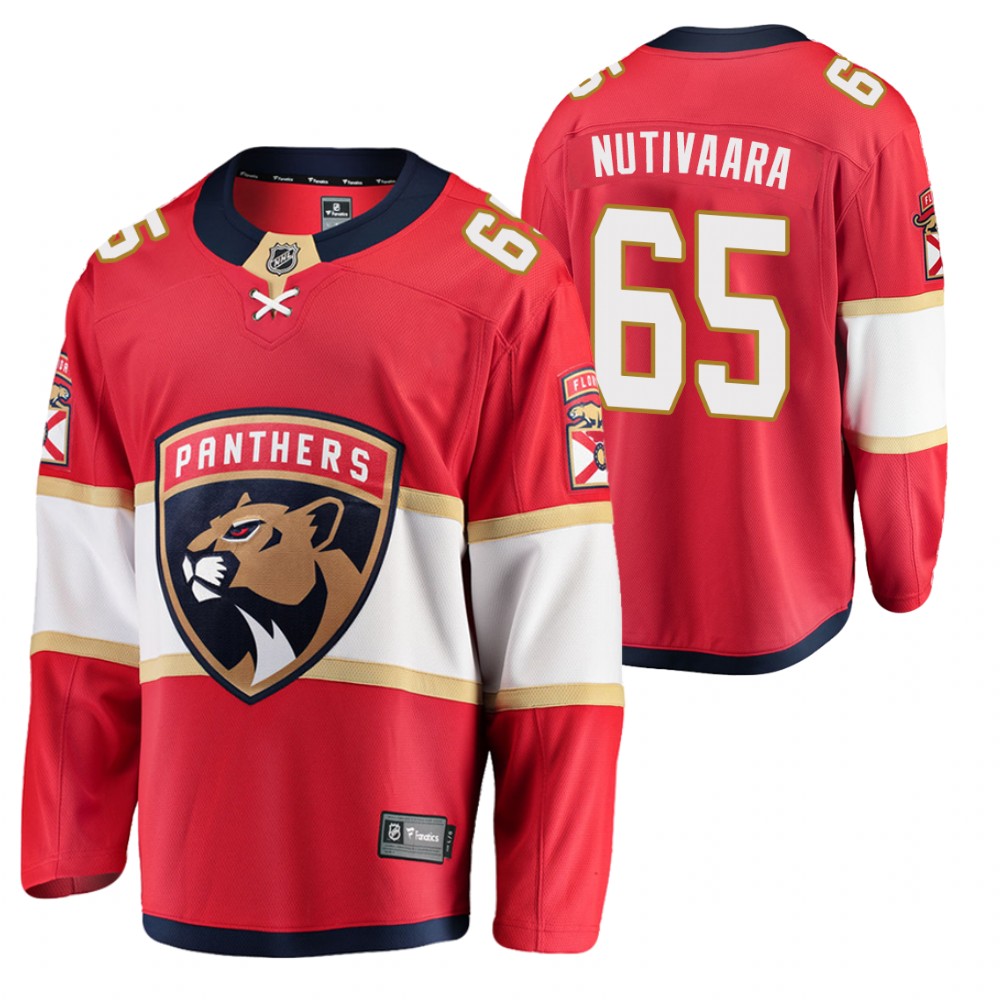 Panthers Markus Nutivaara Jersey Home Red Breakaway Player Men