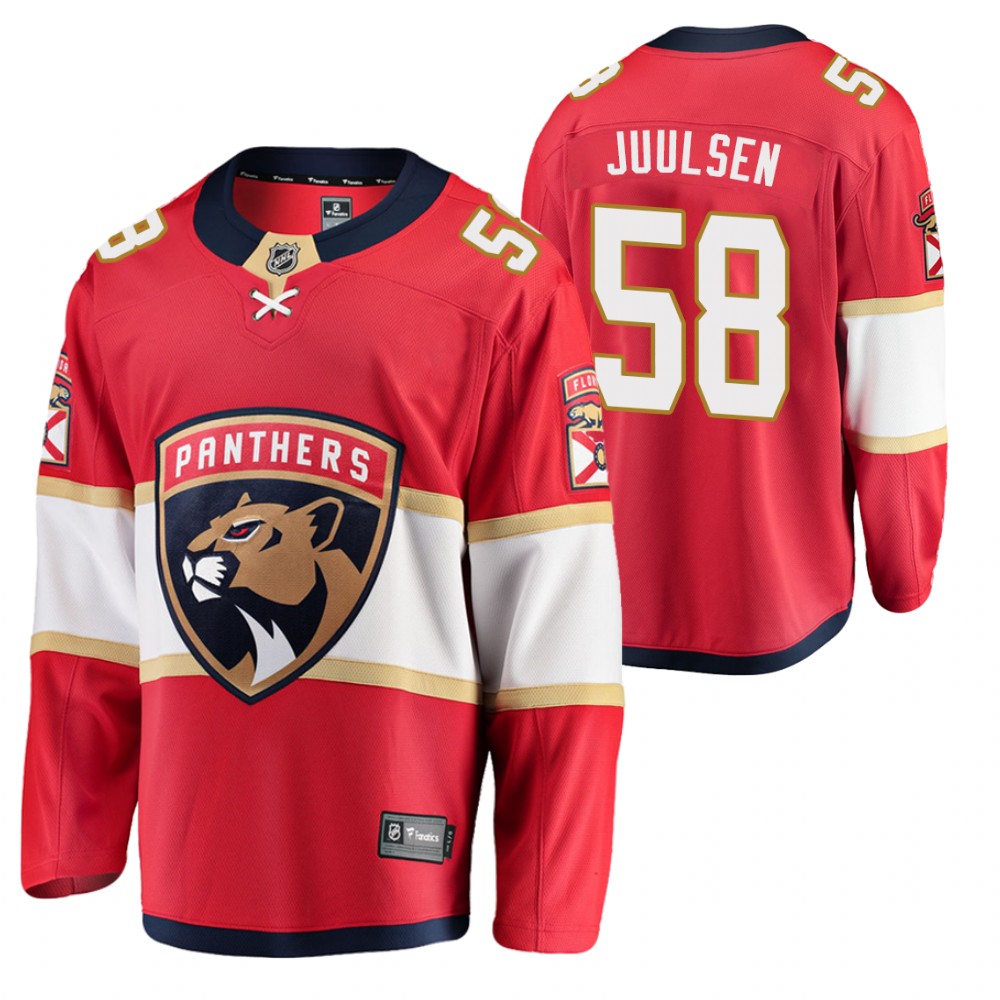 Panthers Noah Juulsen #58 Red Home 2021-22 Jersey