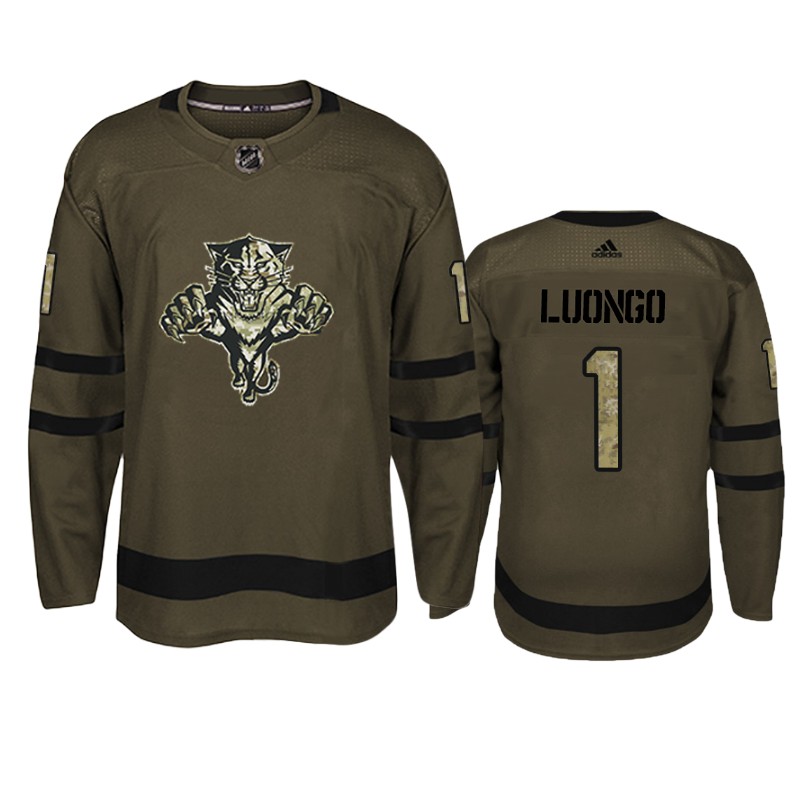 Panthers Roberto Luongo Camo Military Jersey