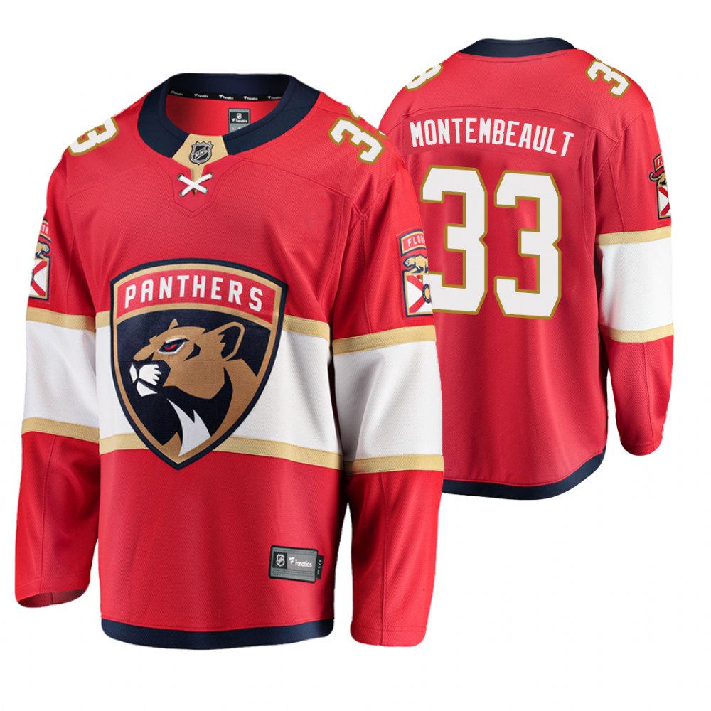 Panthers Sam Montembeault Red Player Home Jersey