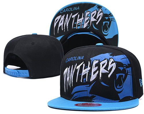 Panthers Team Logo Black Royal Adjustable Hat TX