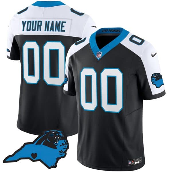 Panthers Vapor Limited Custom Jersey – Carolina Patch  – All Stitched