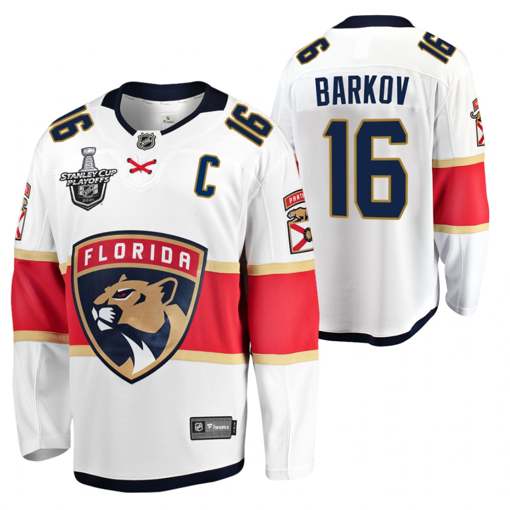 Panthers aleksander barkov Jersey 2021 Stanley Cup Playoffs White Men