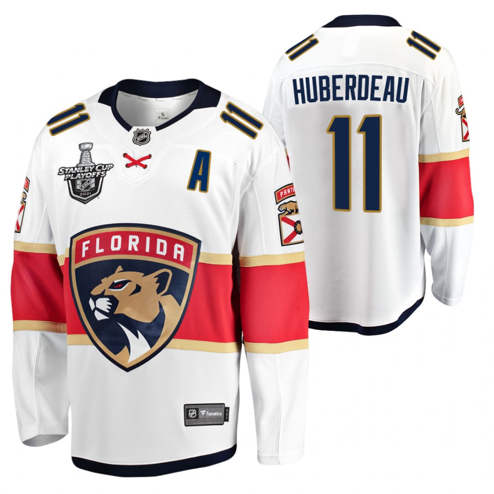 Panthers jonathan huberdeau Jersey 2021 Stanley Cup Playoffs White Men