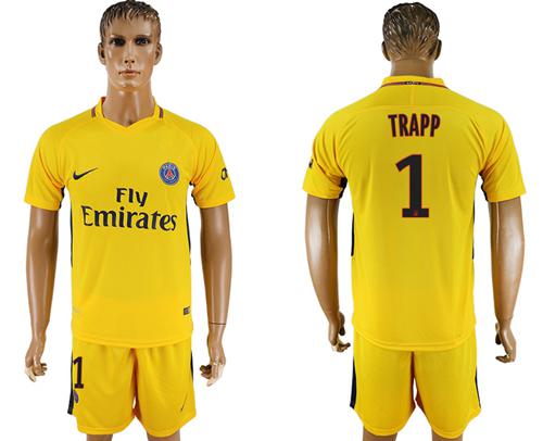 Paris Saint-Germain #1 Trapp Away Soccer Club Jersey