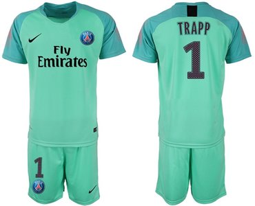 Paris Saint-Germain #1 Trapp Green Goalkeeper Soccer Club Jersey