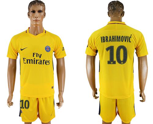 Paris Saint-Germain #10 Ibrahimovic Away Soccer Club Jersey