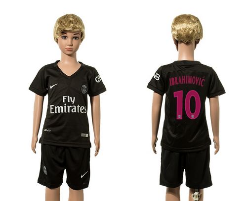 Paris Saint-Germain #10 Ibrahimovic SEC Away Kid Soccer Club Jersey