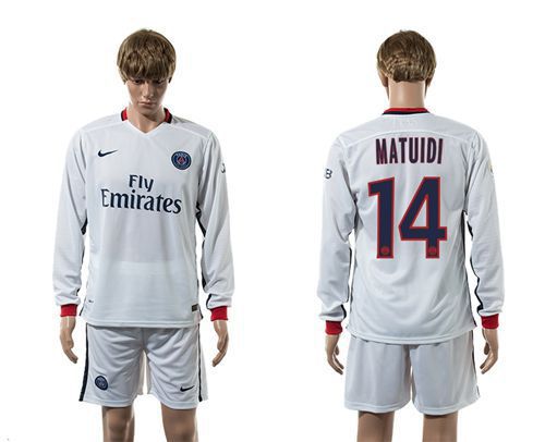 Paris Saint-Germain #14 Matuidi Away Long Sleeves Soccer Club Jersey